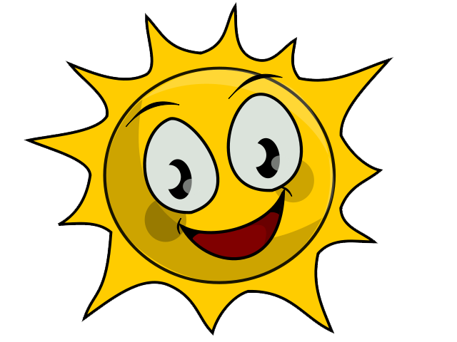 Free Smiling Cartoon Sun Clip Art