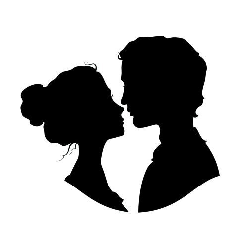 Creative man and woman silhouettes vector set 07 - Vector People ...