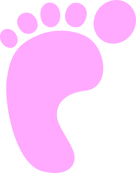 Left Pink Footprint clip art - vector clip art online, royalty ...