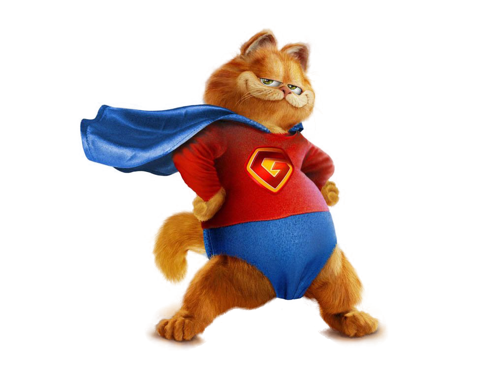 Garfield Superman PNG Free Clipart