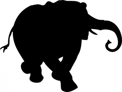Indian elephant silhouette Free vector for free download (about 3 ...