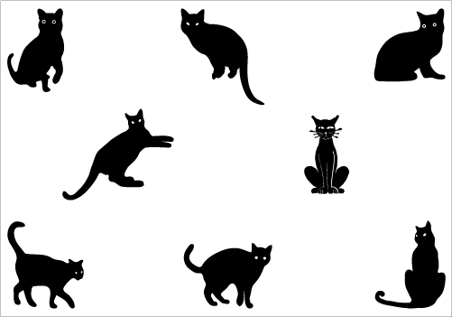 clipart image silhouette of a cat - photo #35