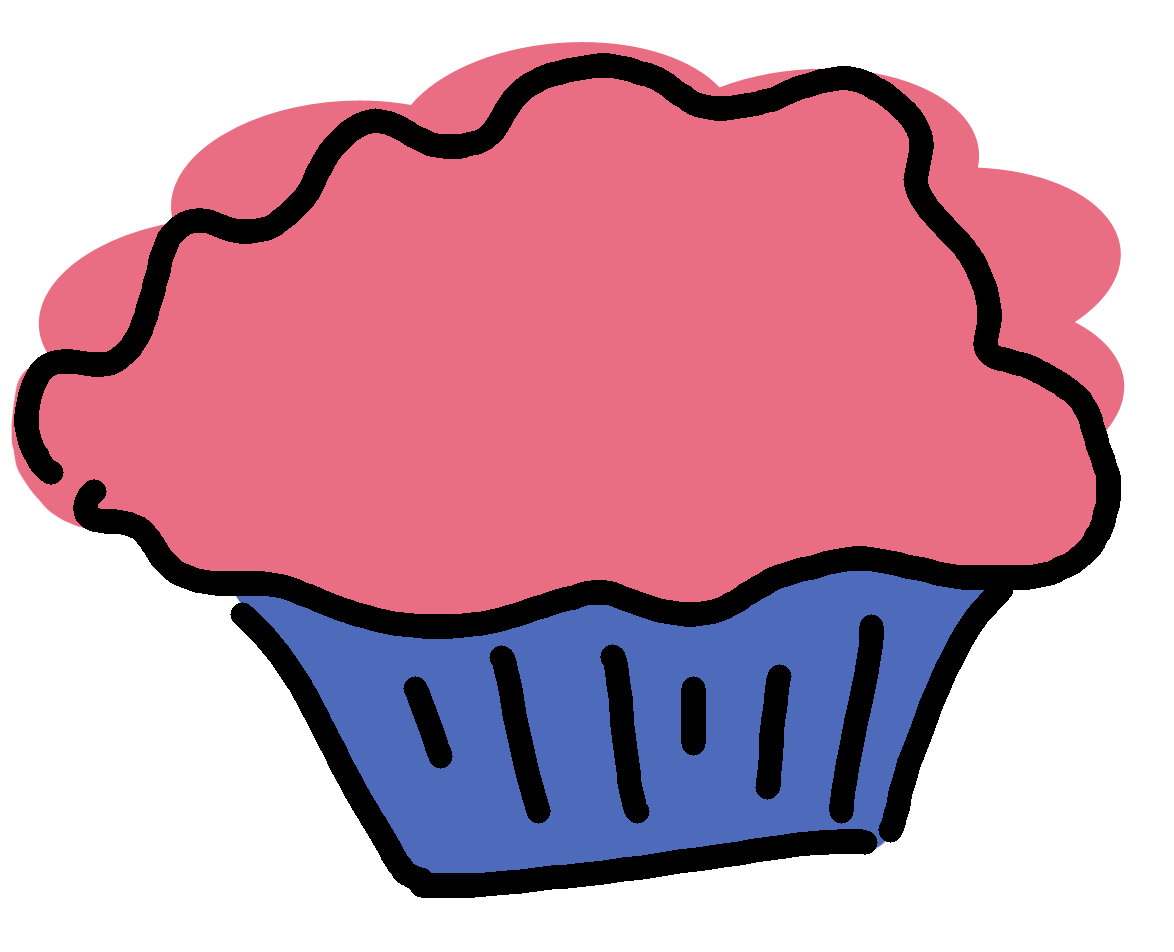 Pink and Purple Cupcake Clipart | Cupcake Clipart