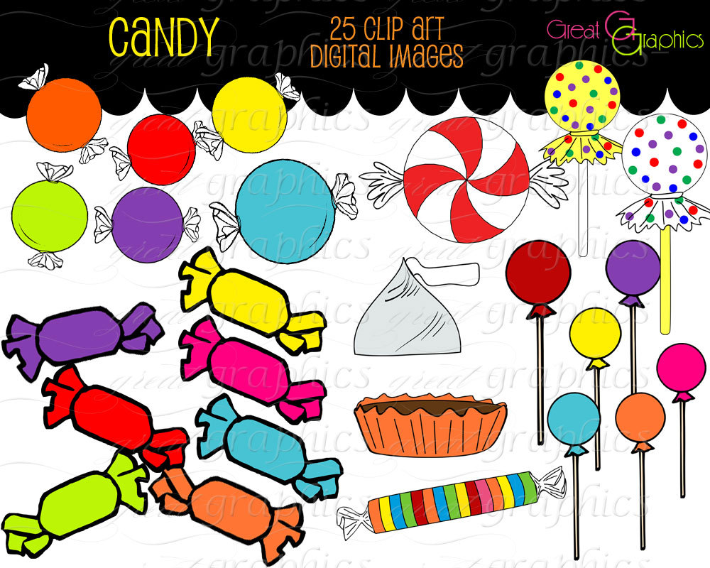 Popular items for candy clipart on Etsy