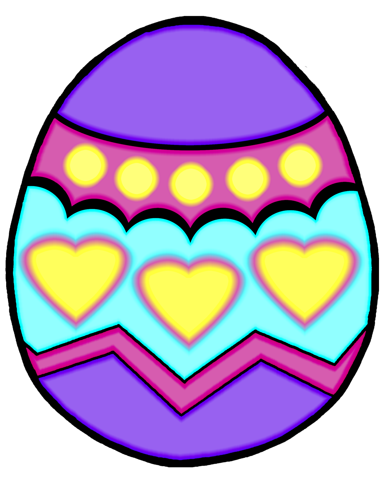 Easter Egg Clip Art Coloring Page | Clipart Panda - Free Clipart ...
