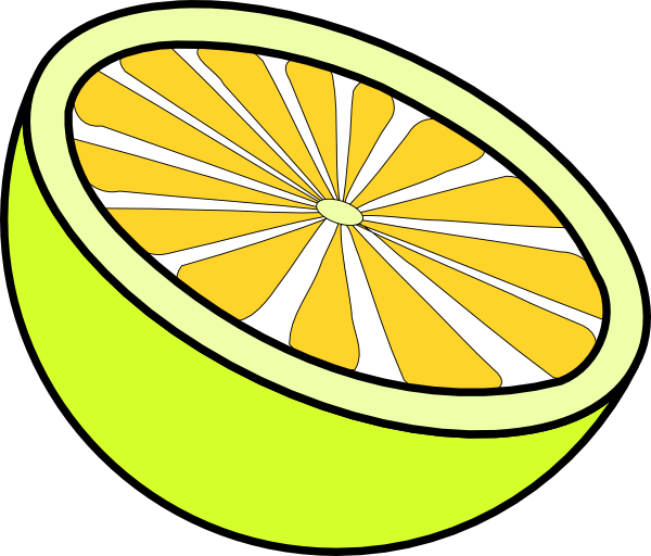 Cut Lemon clip art - vector clip art online, royalty free & public ...