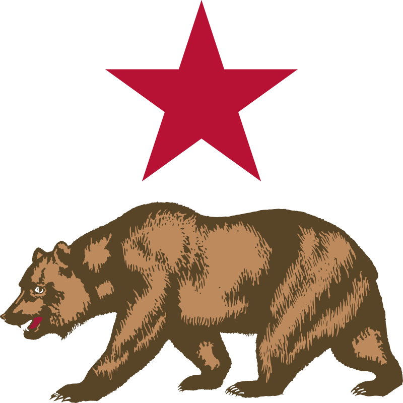 Clipart - California - Star and Bear Clipart