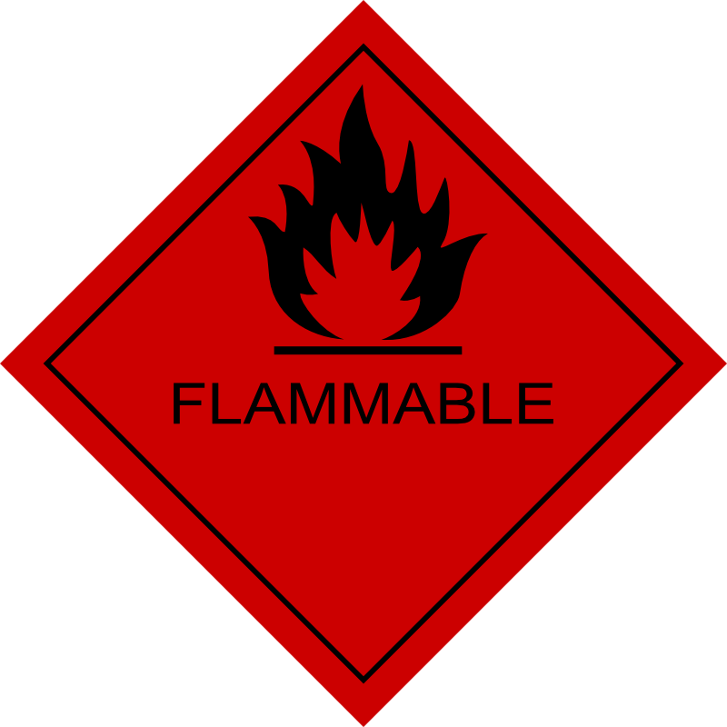 Clipart - Flammable Sign