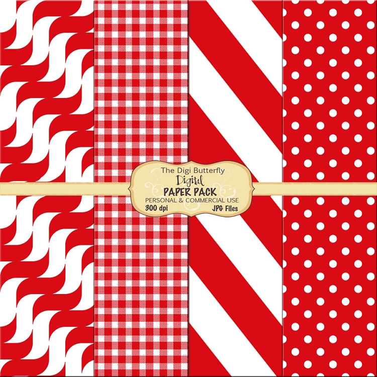 Candy Cane Paper Pack