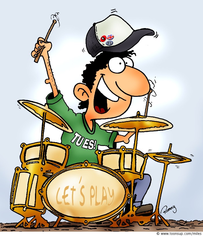 Cartoon Let s Play drummer boy