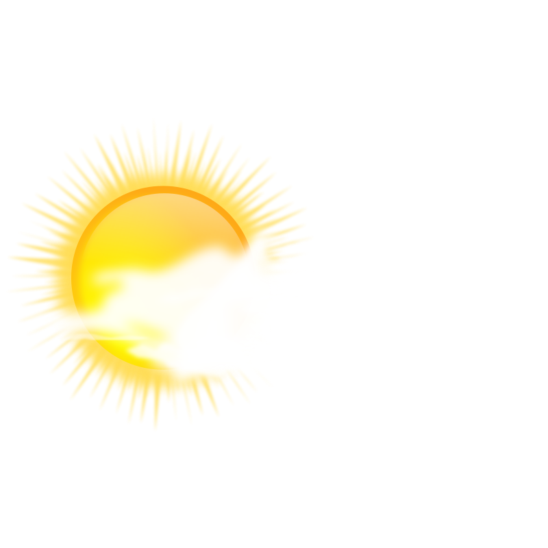 Clipart - weather icon - sunny to cloudy