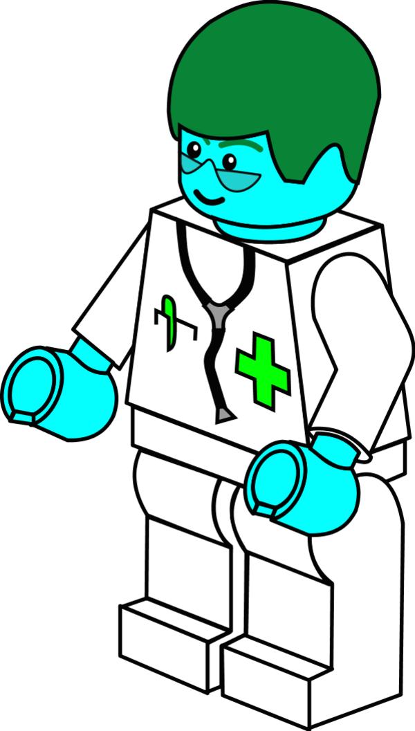 LEGO Town doctor - vector Clip Art