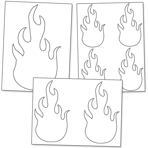 Printable Flames Template