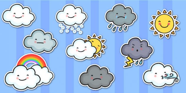 Weather Symbol Cut Outs - Weather, Cut Outs, Weather Symbols