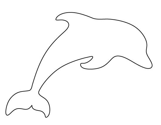 Dolphin pattern. Use the printable pattern for crafts, creating ...