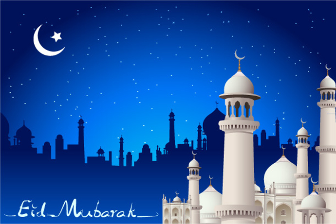 Vector Mosque Eid Mubarak | Indesign Arts and Crafts