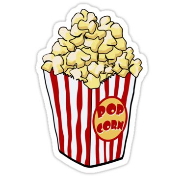 Cartoon Popcorn Bag | Sticker