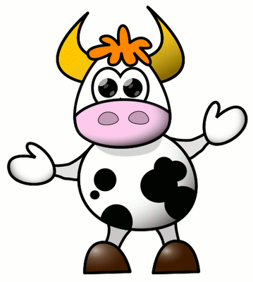 GAMBAR CARTOON APIK: Cow cartoon design