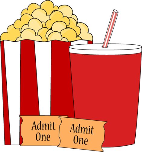 Movie tickets, popcorn, and drink. | Movie Clip Art | Pinterest