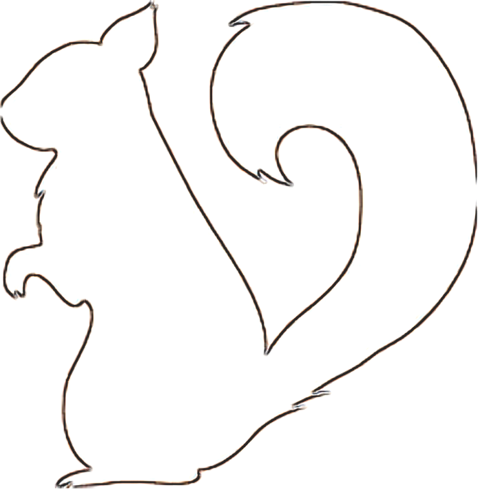 Squirrel Template Printable