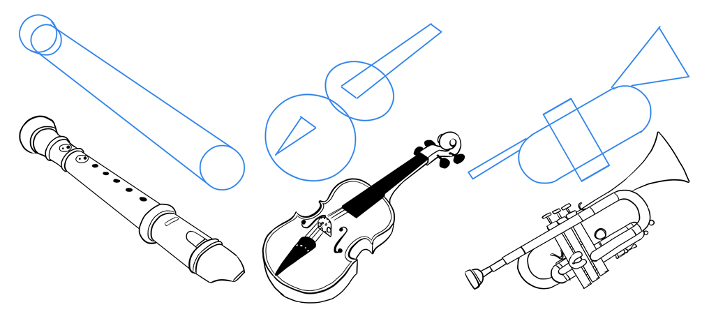 Drawing Musical Instruments | Letraset Blog - Creative Opportunities
