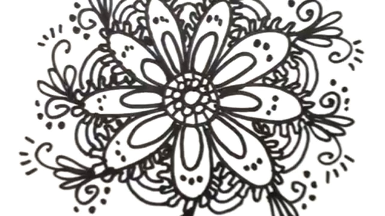 How to Draw Cool Designs - Draw Flower Designs - YouTube