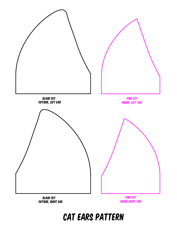 Printable Cat Ears Template - wikiHow