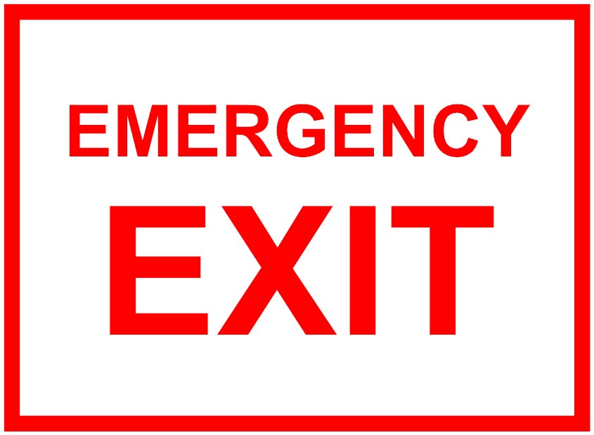 Emergency Exit Sign - ClipArt Best