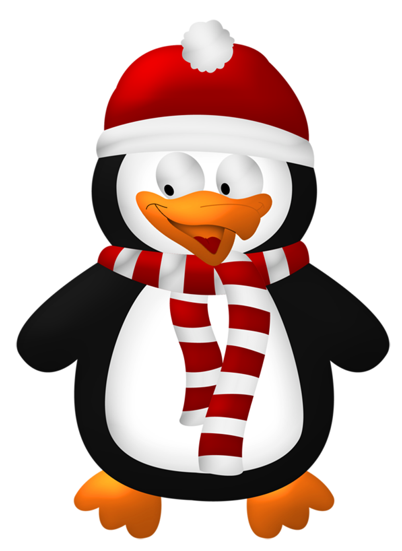 Cute Christmas Penguin Clipart - Gallery