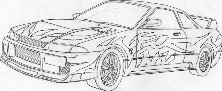 Nissan Drawing | DrawingSomeone.com