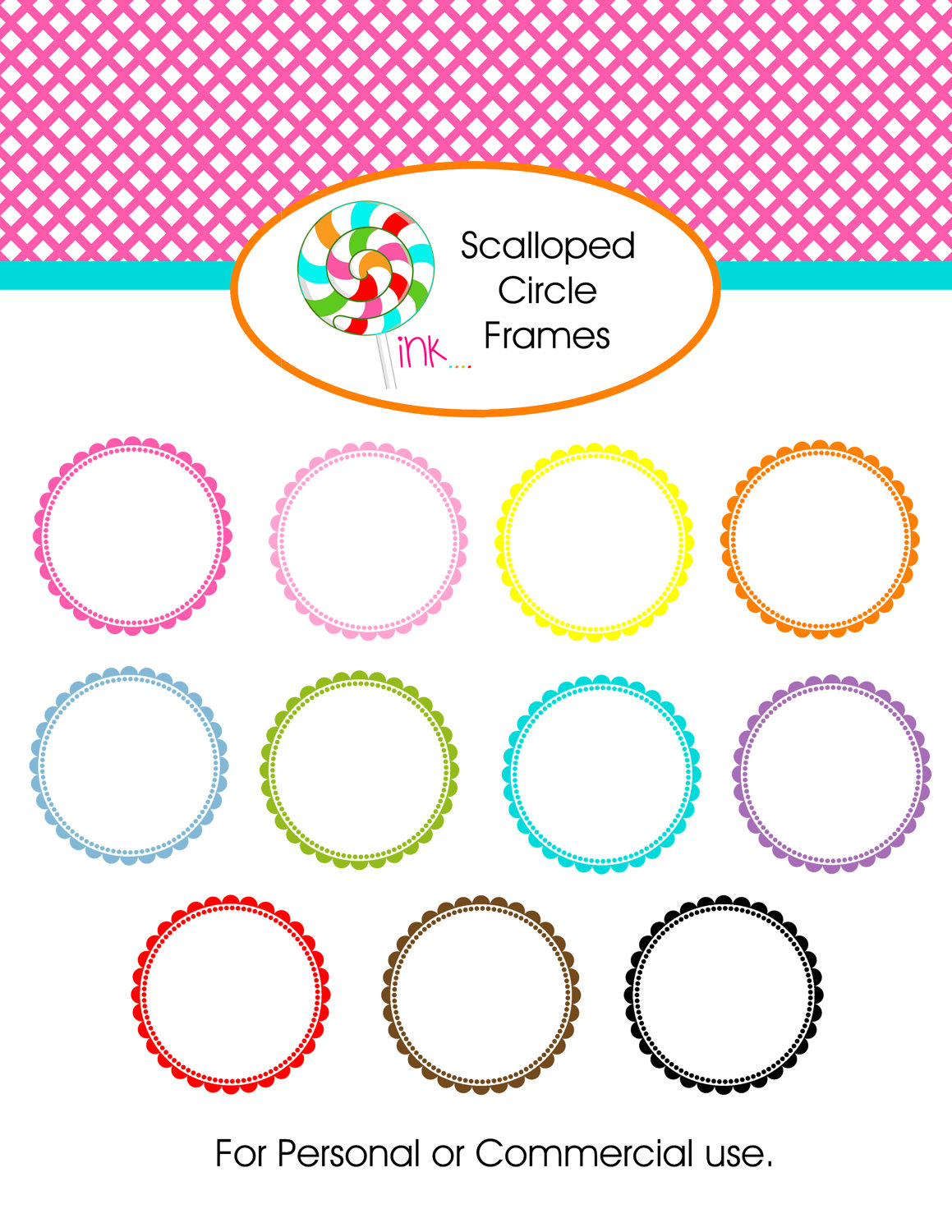 Digital Download Discoveries for SCALLOPED CIRCLES from EasyPeach.com
