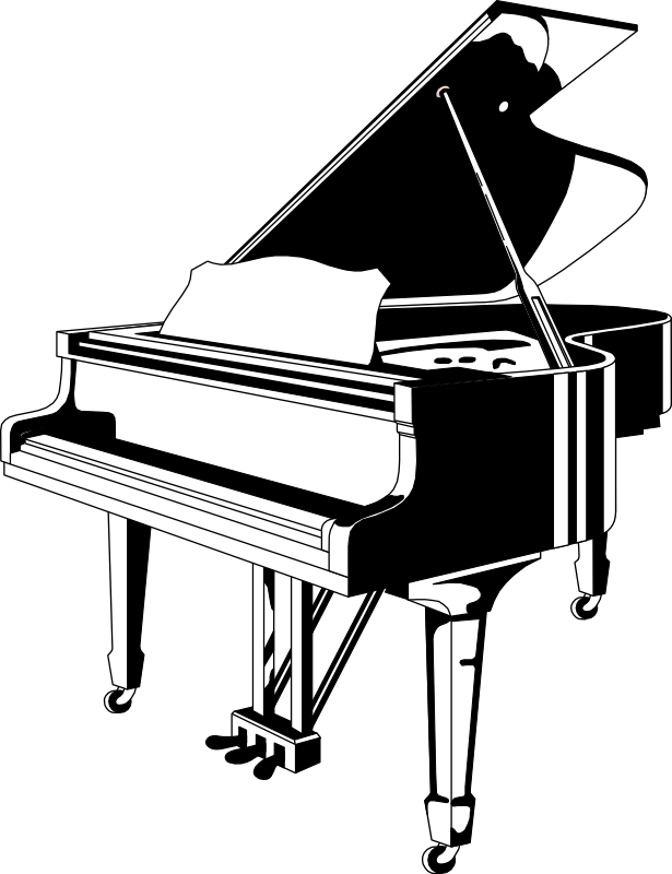 Clipart - piano black/