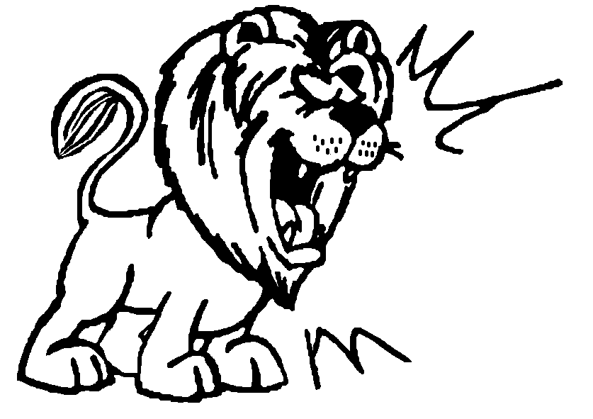 Lions Australia Clip Art - Sketches Black and White 1