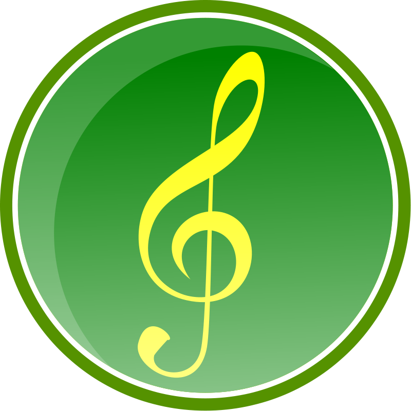 Music Icon-Green-2 Free Vector / 4Vector