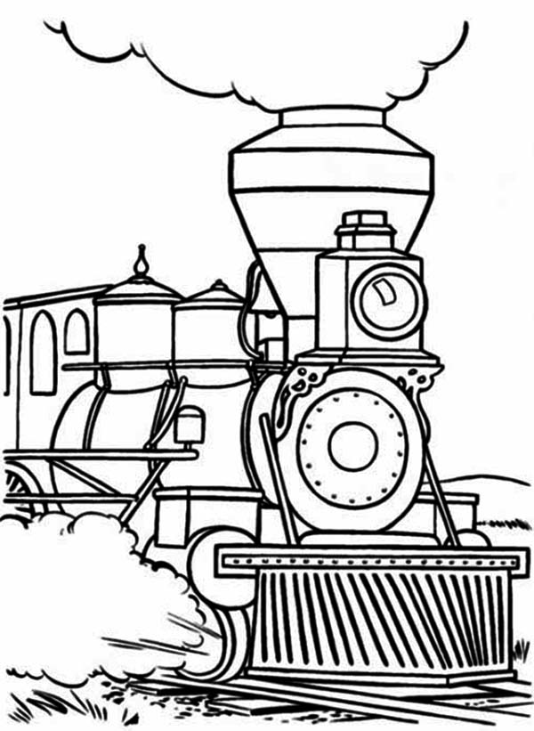 steam train clipart black and white - photo #12