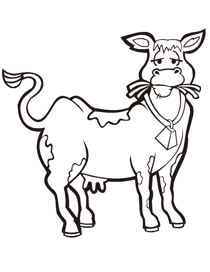 Cow Coloring Page Cows In The Pasture | Mewarnai