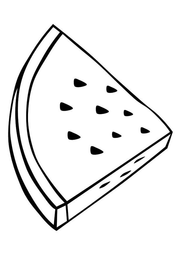 triangle slice Watermelon Coloring Pages for kids | Great Coloring ...