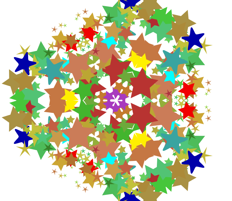 Clipart - kaleidoscope, 3 fold symmetry