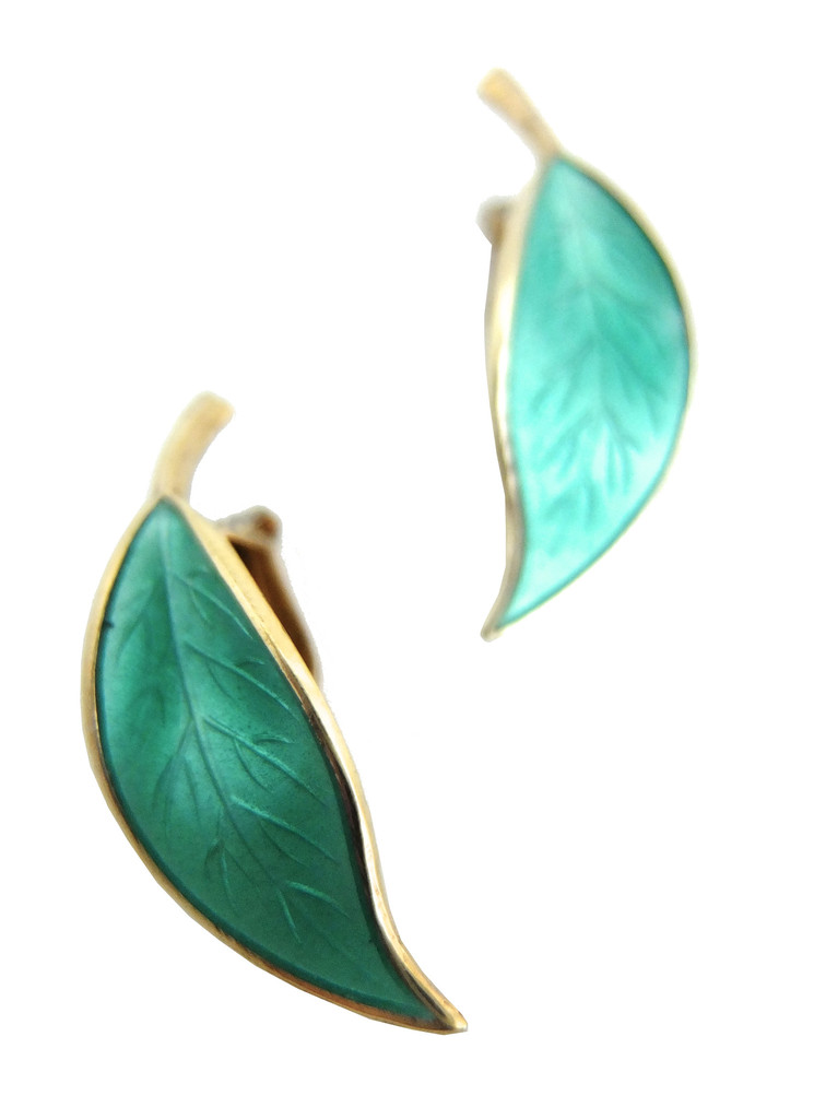 White Enamel & Solid Silver Butterfly Clip Earrings – antiques-