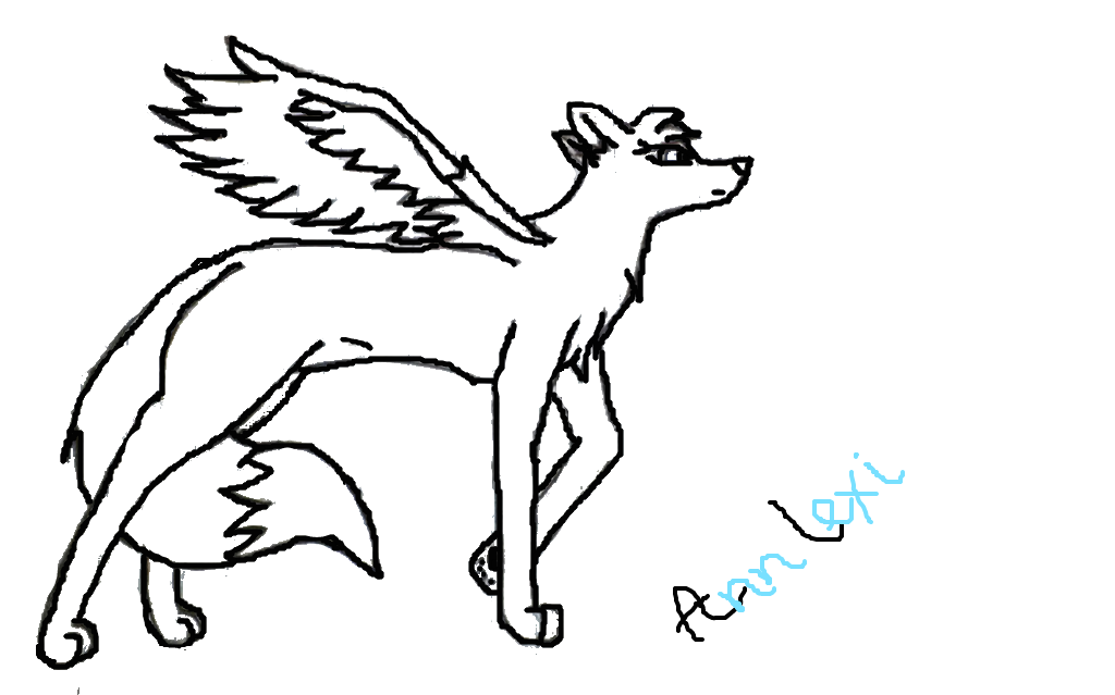 wolf-fox lineart by Annlexi on deviantART