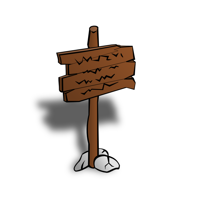 Clipart - RPG map symbols: Sign Post