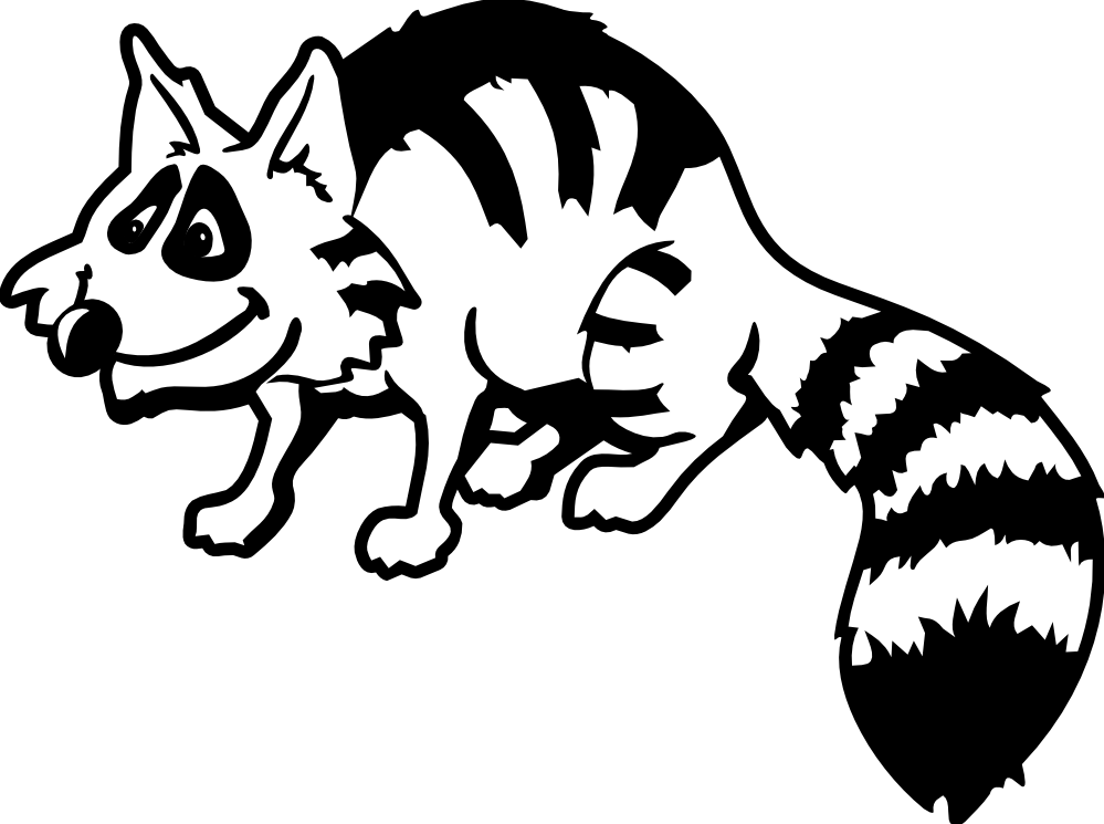 clipartist.net » Clip Art » raccoon art SVG
