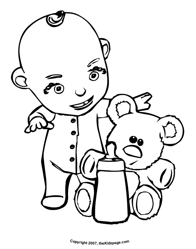 baby bottles and toys coloring pages - photo #13