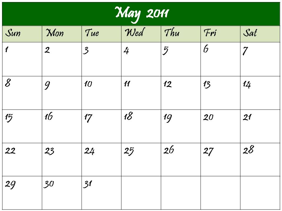 taukirknalo: blank calendar 2011 june