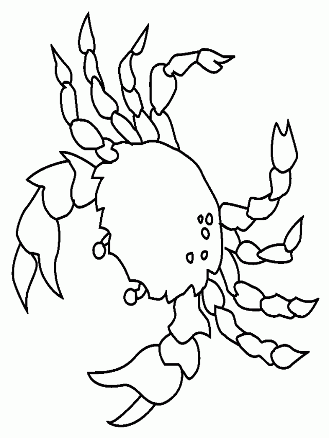 Animal Drawings Coloring Picture Of Crab Child Coloring 147575 ...