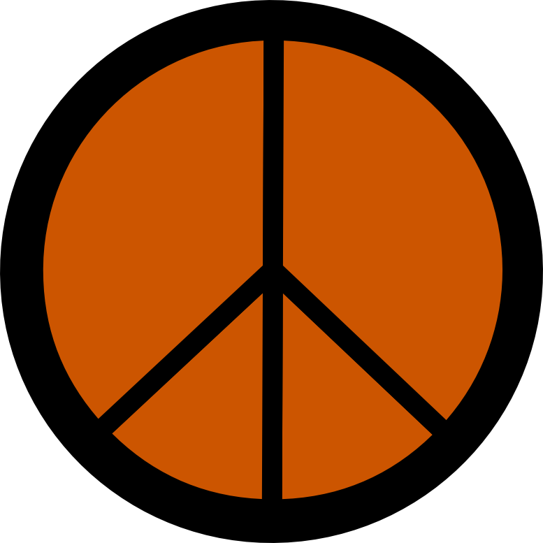 Orange Peace Symbol 12 scallywag peacesymbol.org Peace Symbol ...