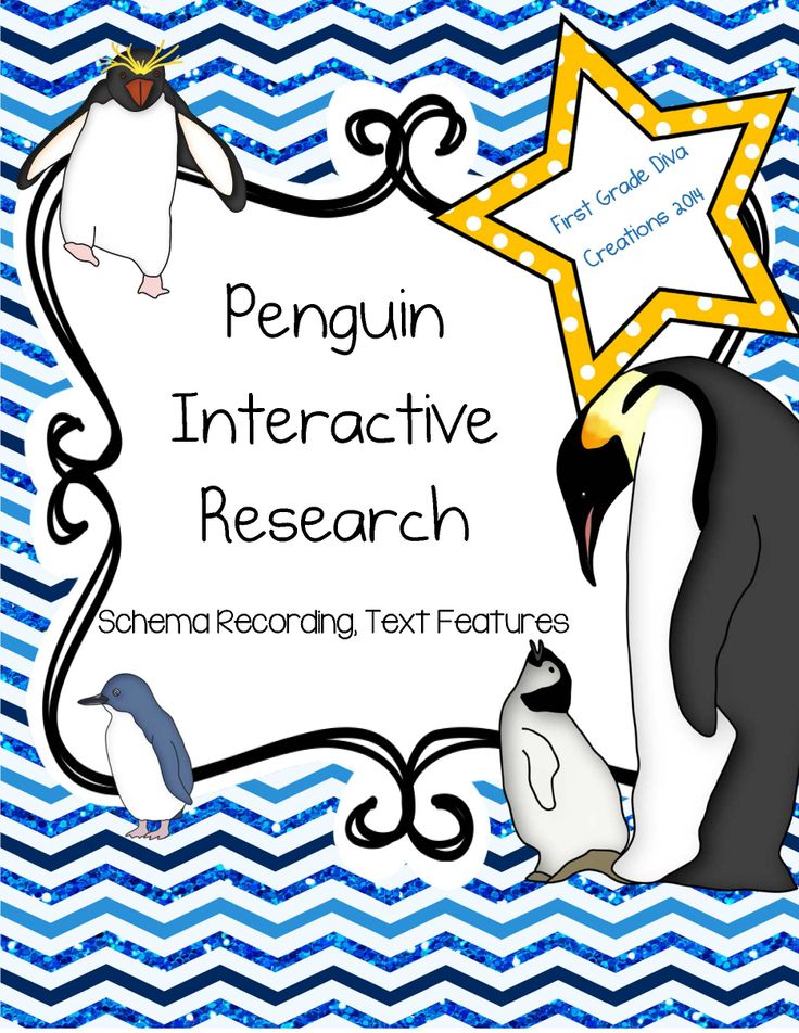 Penguin Primary Research {A Printable Winter Writing & Text Feature R…