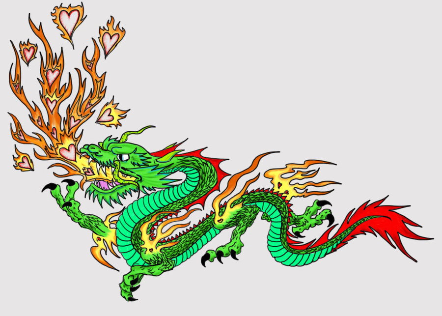 Chinese Dragon Heart Flame by GasMaskAngelz on deviantART