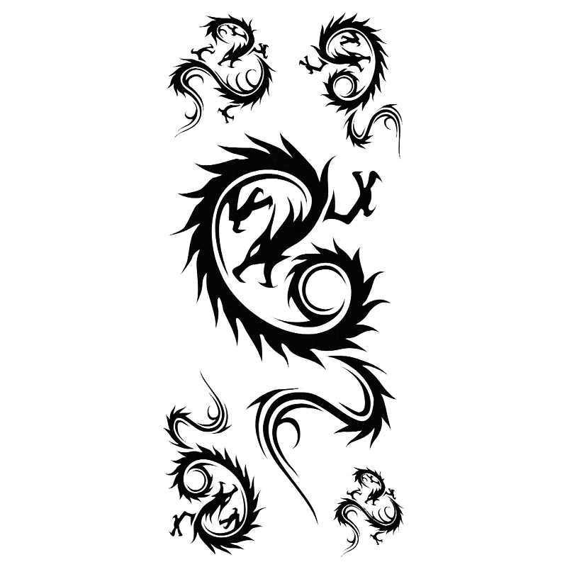 Small dragon temporary shoulder tattoos stickers body art painting ...