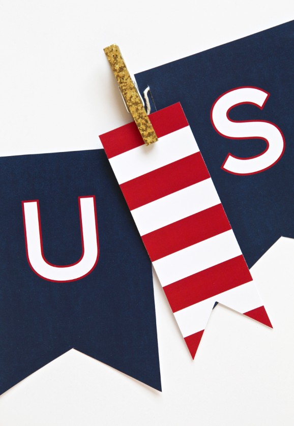 Free Printable July Fourth Banner | Paging Supermom